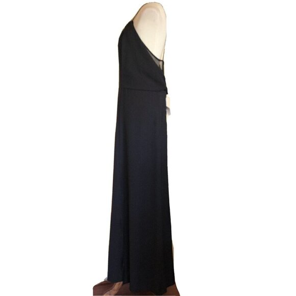 Six.Crisp.Days Nasty Gal Women's Black Deuces Are Wild Crepe Maxi Dress size L - Picture 9 of 16